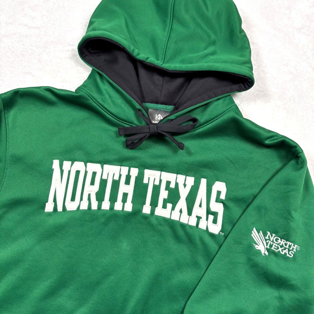 North Texas UNT Hoodie Men M Mean Green Eagles Pullover Embroider Alumni Fan